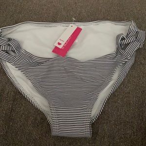 Brand new bikini bottom navy stripe large
